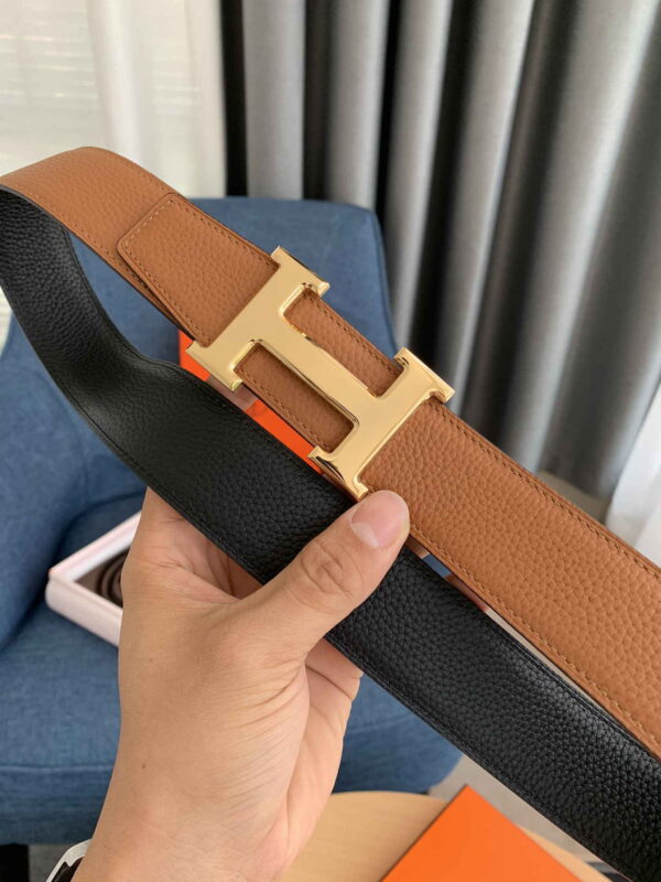Constance belt buckle & Reversible leather strap 38 mm - Image 4