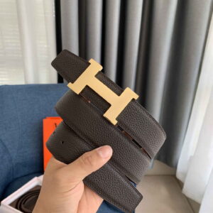 Constance belt buckle & Reversible leather strap 38 mm
