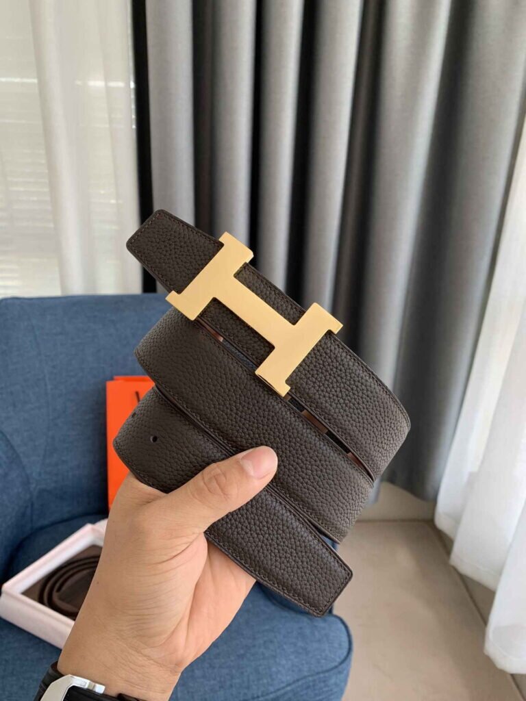 Constance belt buckle & Reversible leather strap 38 mm