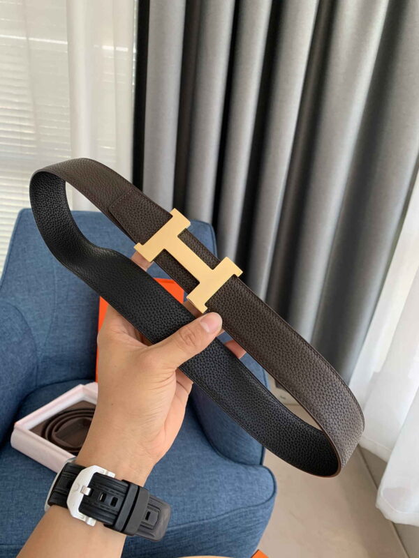 Constance belt buckle & Reversible leather strap 38 mm - Image 4