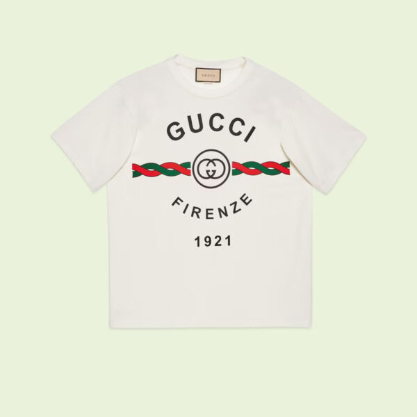 Cotton jersey 'Gucci Firenze 1921' T-shirt