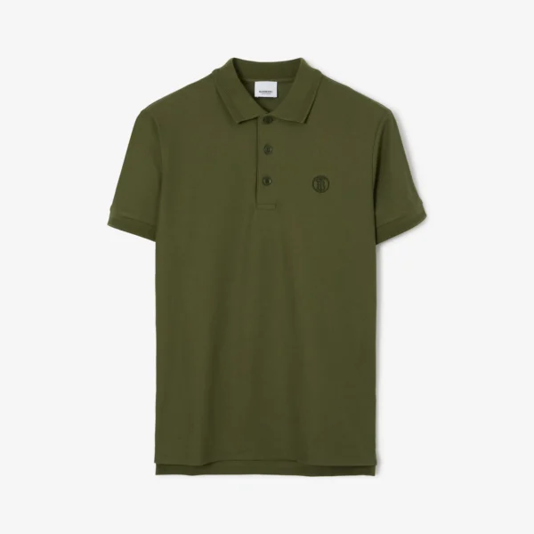Men's Monogram Motif Cotton Piqué Polo Shirt - Image 9