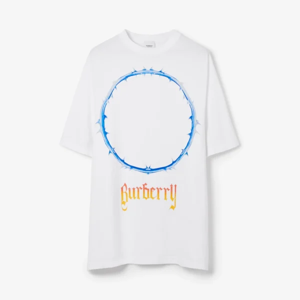 Men's Thorn and Logo Print Cotton Oversized T-shirt