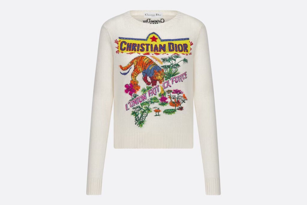 DIOR SWEATER WITH Animals Tiger Motif