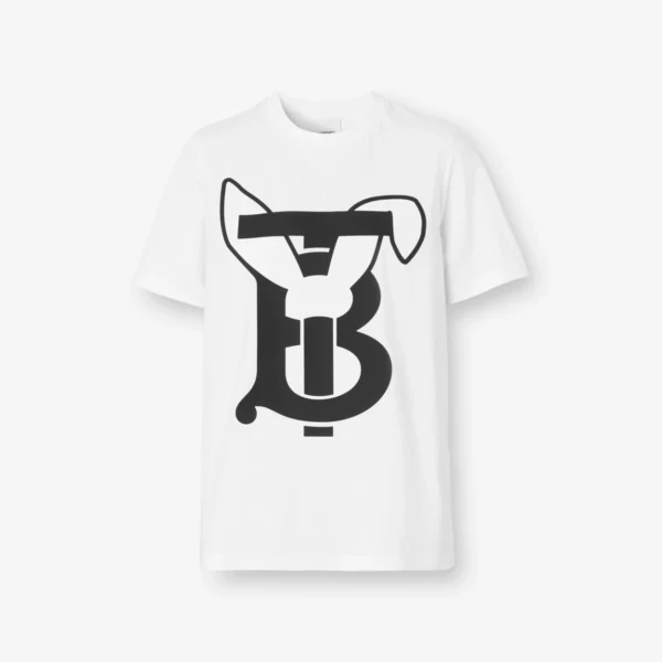Rabbit Print Cotton T-shirt - Image 9