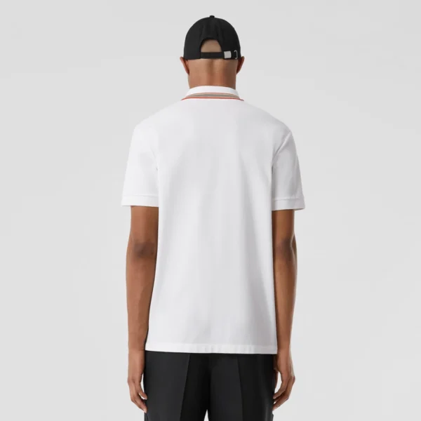 Men's Icon Stripe Collar Cotton Piqué Polo Shirt - Image 8