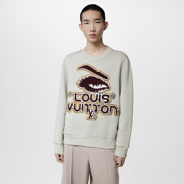 LV Embroidered Cotton Sweatshirt - Image 2