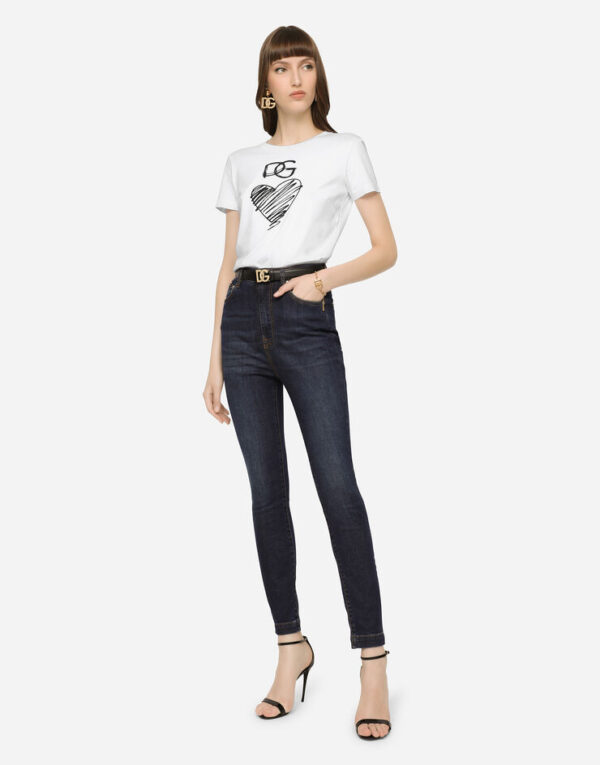 Jersey T-shirt with DG and heart print - Image 2