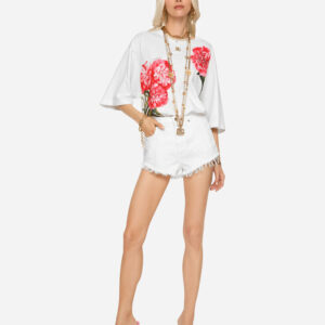 D&G Jersey T-shirt with carnation patch
