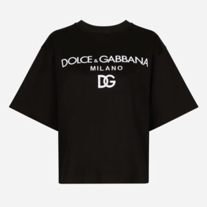 D&G Jersey T-shirt with flocked logo print