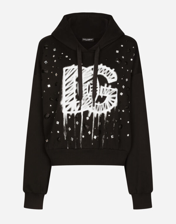 D&G Jersey sweatshirt with DG logo print