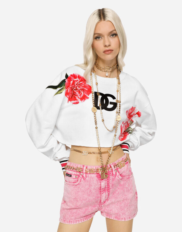 D&G Jersey sweatshirt with carnation patch - Image 2