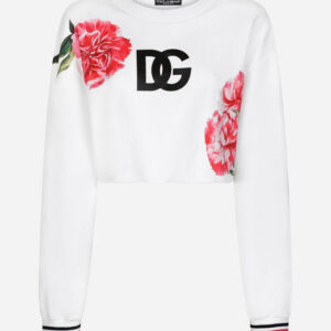 D&G Jersey sweatshirt with carnation patch