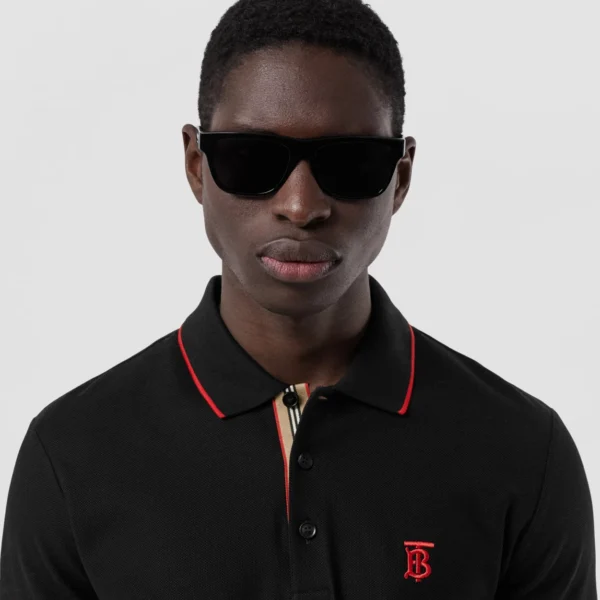 Men's Icon Stripe Placket Cotton Piqué Polo Shirt - Image 6