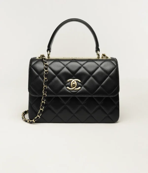 CHANEL FLAP BAG WITH TOP HANDLE - Image 2