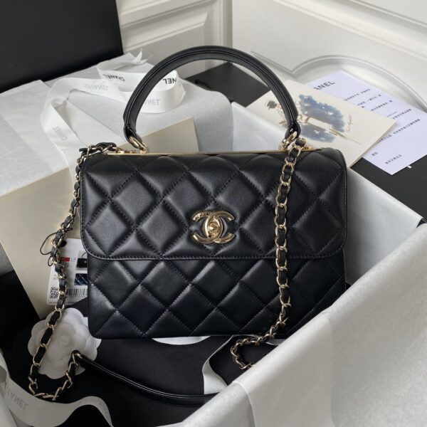 CHANEL FLAP BAG WITH TOP HANDLE - Image 6