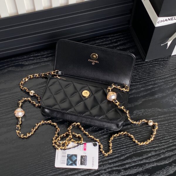 CHANEL Flap Phone Holder with Chain - Image 7