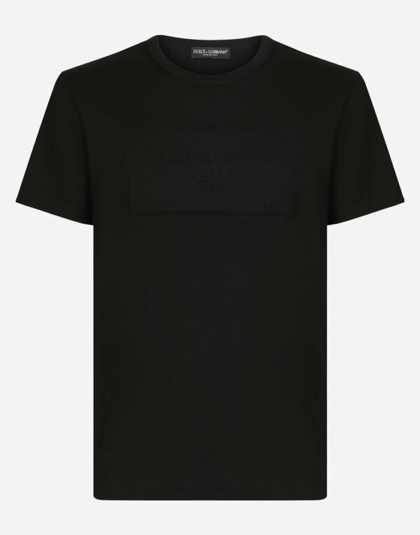 Men's Cotton T-shirt with embossed logo - Image 6