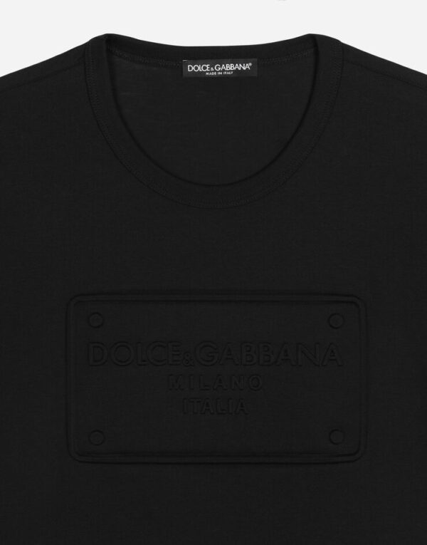 Men's Cotton T-shirt with embossed logo - Image 8