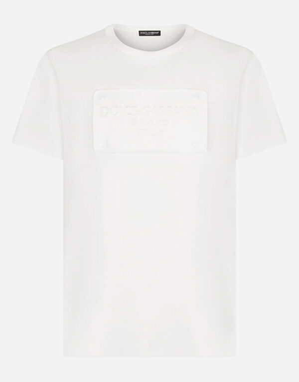 Men's Cotton T-shirt with embossed logo