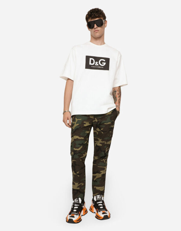 Cotton t-shirt with D&G print - Image 3