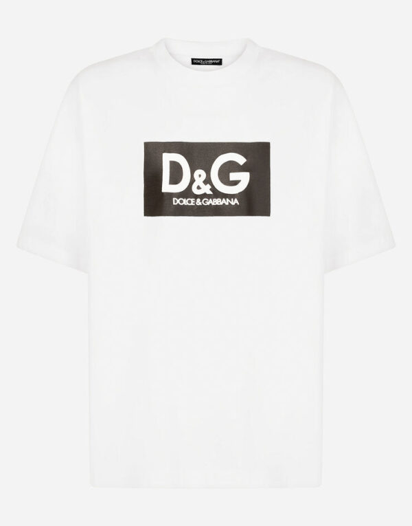 Cotton t-shirt with D&G print
