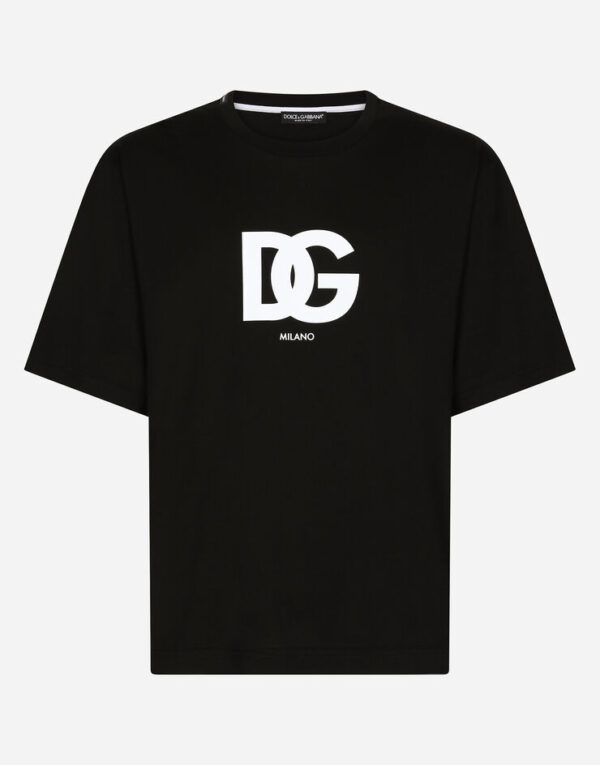 Cotton T-shirt with DG logo print