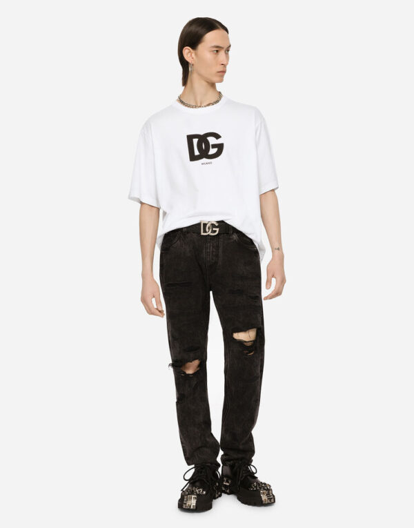Cotton T-shirt with DG logo print - Image 5