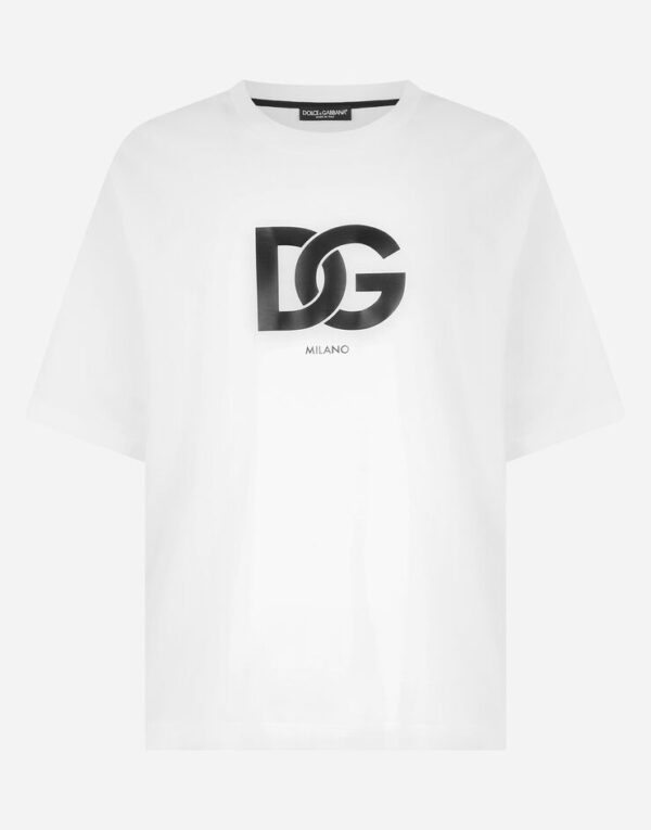 Cotton T-shirt with DG logo print - Image 4