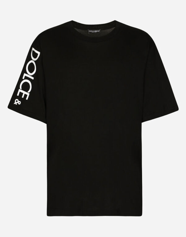 Men's Cotton round-neck T-shirt with Dolce&Gabbana print