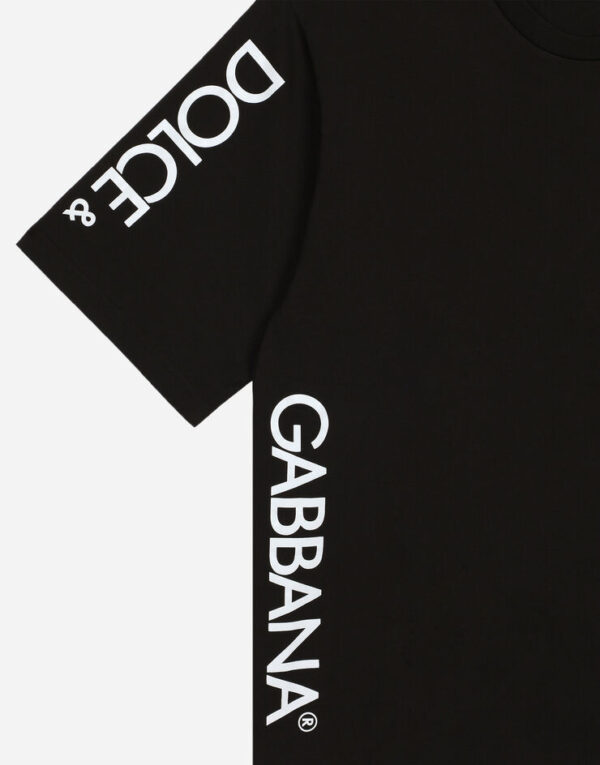 Men's Cotton round-neck T-shirt with Dolce&Gabbana print - Image 3