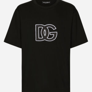 Men's Cotton round-neck T-shirt with DG patch