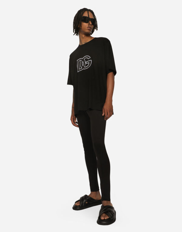 Men's Cotton round-neck T-shirt with DG patch - Image 3