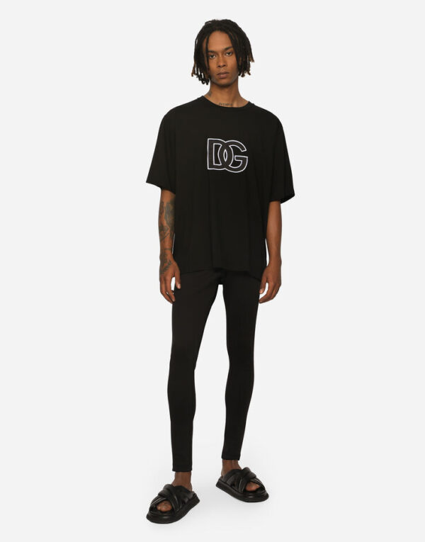 Men's Cotton round-neck T-shirt with DG patch - Image 4