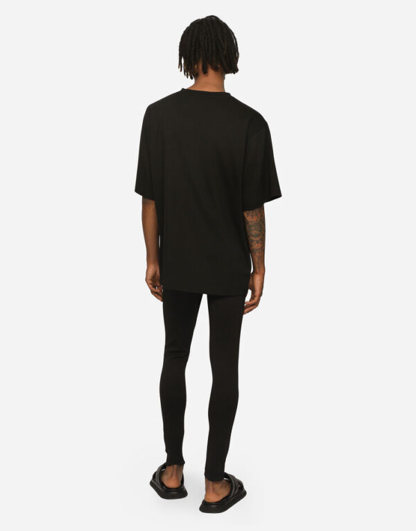 Men's Cotton round-neck T-shirt with DG patch - Image 5
