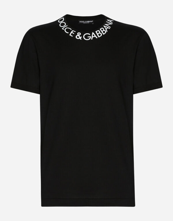 Men's Round-neck T-shirt with Dolce&Gabbana print