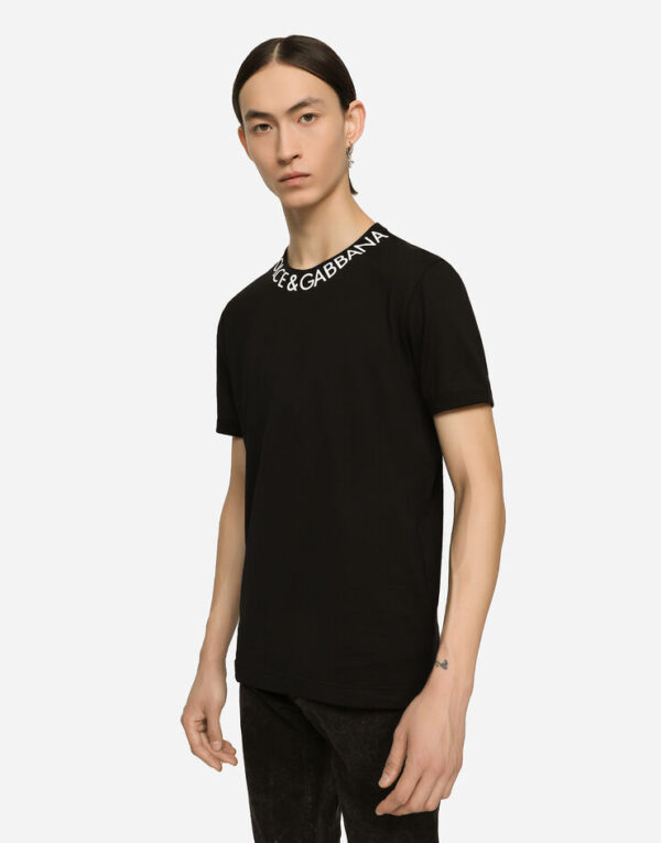 Men's Round-neck T-shirt with Dolce&Gabbana print - Image 3