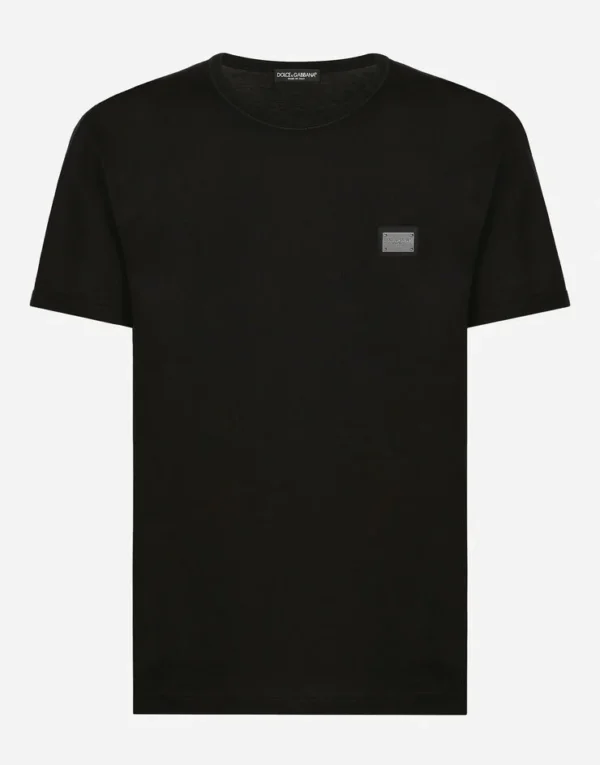 Men's Cotton T-shirt with branded tag - Image 8