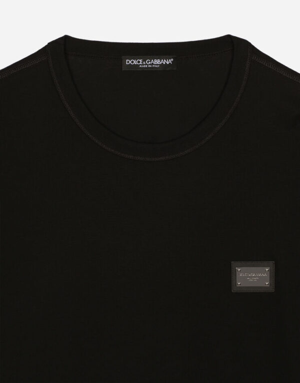 Men's Cotton T-shirt with branded tag - Image 6