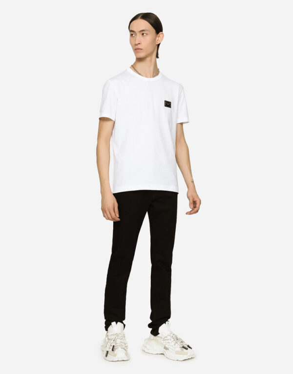 Men's Cotton T-shirt with branded tag - Image 4