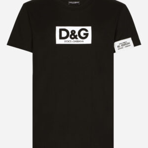 Men's D&G Cotton round-neck T-shirt with patch