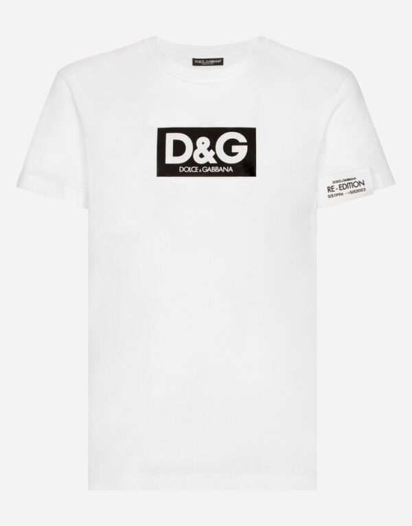 Men's D&G Cotton round-neck T-shirt with patch - Image 4