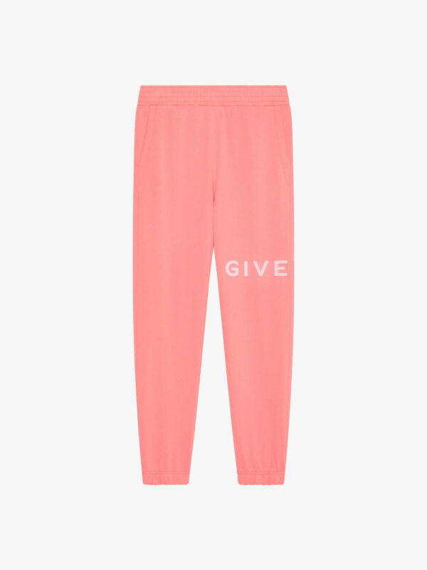 GIVENCHY slim fit jogger pants in tufted felpa