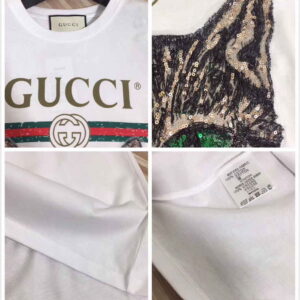 Gucci Sequined Mystic Cat Cotton T-Shirt