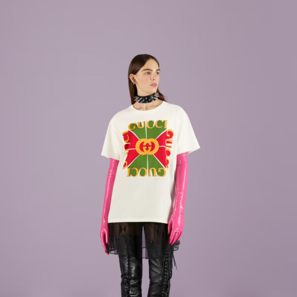 Gucci vintage logo print cotton T-shirt - Image 5