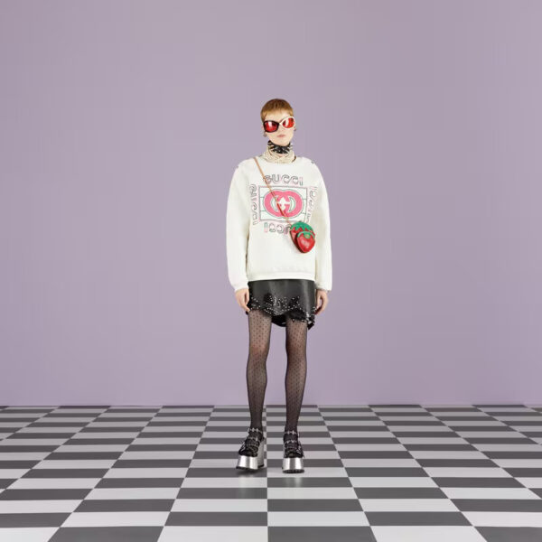 Gucci vintage logo quilted sweatshirt - Image 2