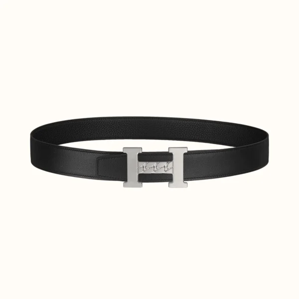 H Gourmette belt buckle & Reversible leather strap 38 mm - Image 8