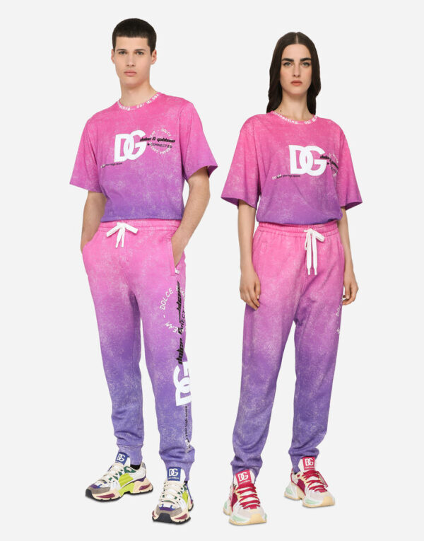 Multi-colored cotton T-shirt with DG Crew print - Image 2