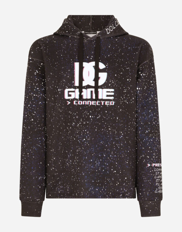 D&G Jersey hoodie with DG Game print