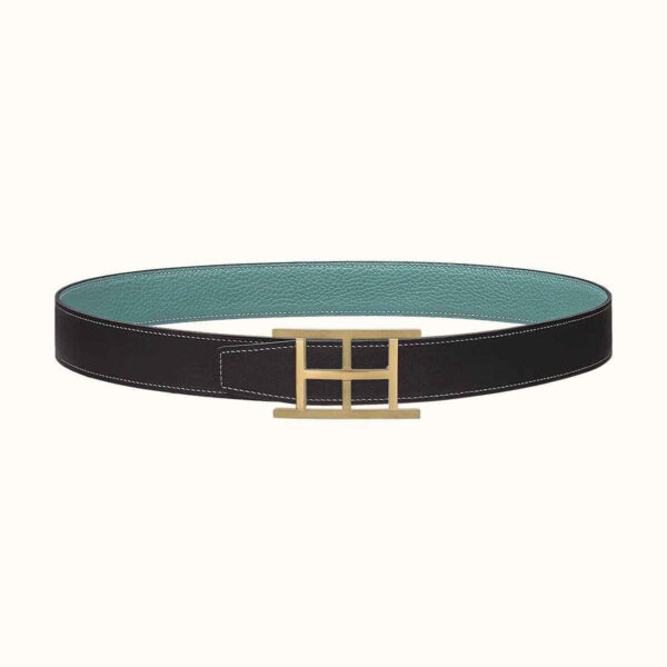 Inside H belt buckle & Reversible leather strap 38 mm